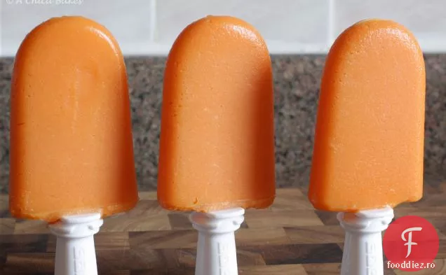 Paleta de Papaya y Coco (Popsicle de papaya și nucă de cocos)
