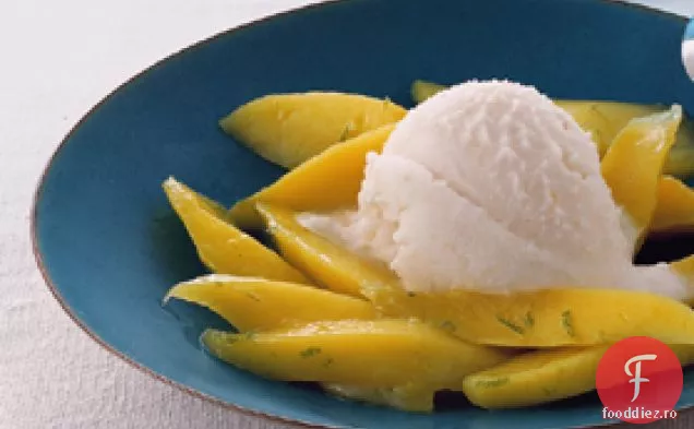 Sorbet de nucă de cocos Lychee cu Mango și var