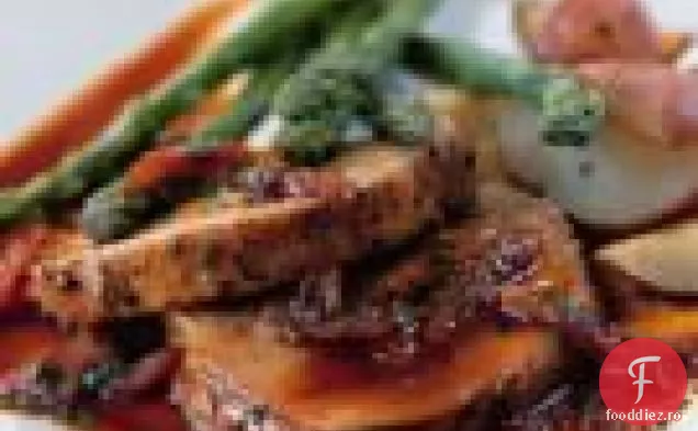 Friptură de porc cu caise Demi-glace