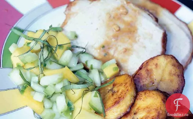 Carne de porc prăjită cu glazură lipicioasă de Mango