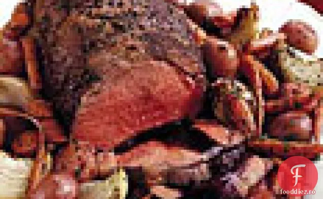 Friptură cu ochi de coastă cu legume Chianti Pan și glazură balsamică