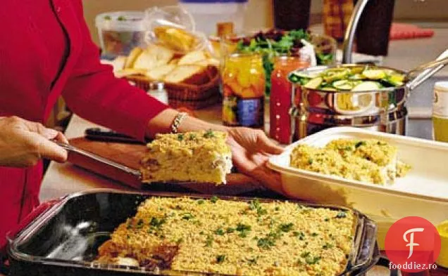 Caserola crocantă de pui și orez