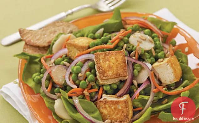 Salată de mazăre, morcov și Tofu