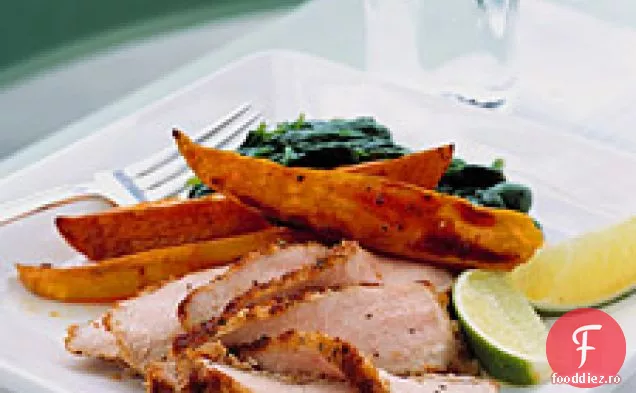 Cotlet De Porc Dezosat Și Cartofi Prăjiți Cu Yam