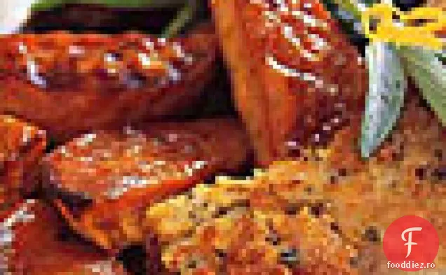 Cartofi dulci prăjiți cu glazură de miere