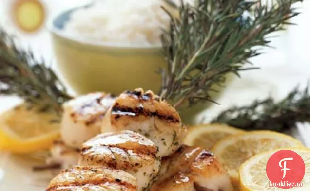 Scallops Diver la grătar pe rozmarin