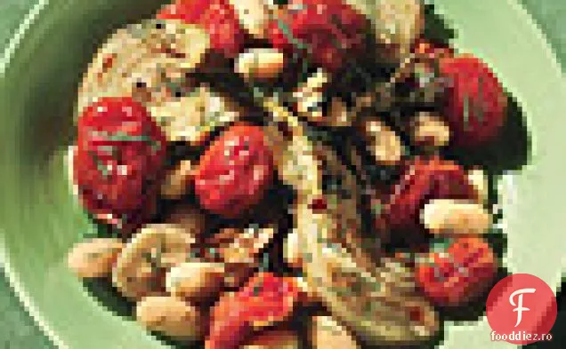 Ulei de măsline roșii prăjite și fenicul cu fasole albă