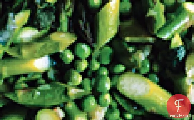 Sparanghel, mazăre și busuioc (Piselli con Asparagi e Basilico)