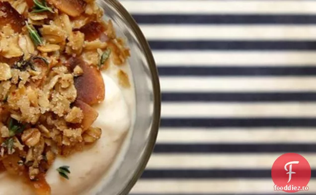 Cremă de lămâie fără lactate cu Crumble de ovăz-cimbru