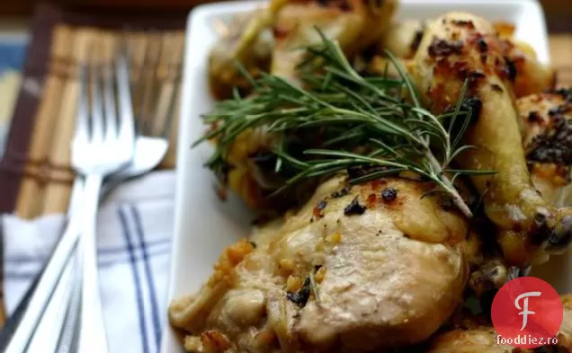 Pui Fript Cu Lămâie De Rozmarin