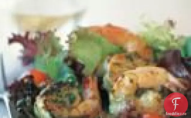 Pesto Creveți Pe Verdeață Mixtă