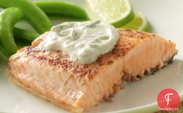 Somon Cu Sos Cremos De Lime Pentru Doi