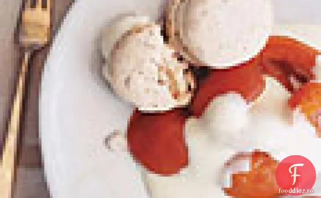 Caise braconate cu vanilie cu Zabaglione
