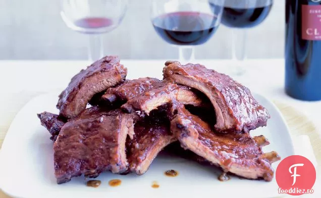 Coaste prăjite cu condimente cu glazură de caise