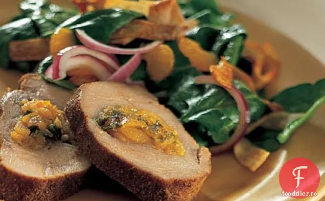 Cotlet De Porc Frecat Cu Condimente Umplute Cu Caise