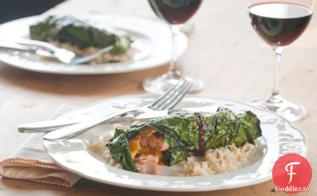 Somon elvețian învelit cu Bietă