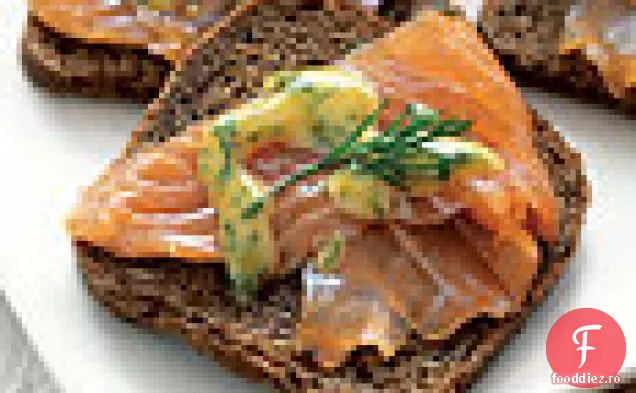 Gravlax Dilled cu sos de muștar