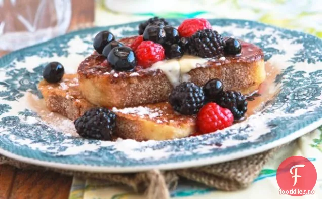 Pâine Prăjită Franceză Cu Migdale Cu Banane Vegane