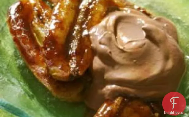 Banane Prăjite Cu Cremă De Iaurt Cu Ciocolată