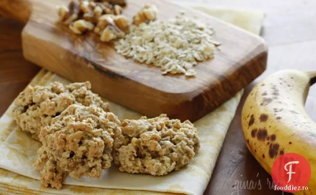 Cookie-Uri Cu Fulgi De Ovăz Cu Banane Cu Conținut Scăzut De Grăsimi