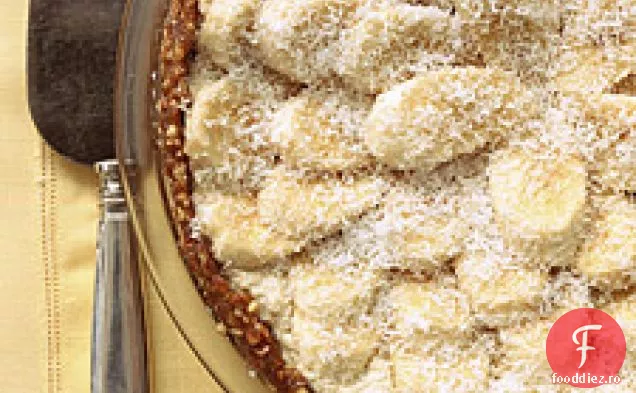 Tartă cu cremă de banane, nucă de cocos și caju
