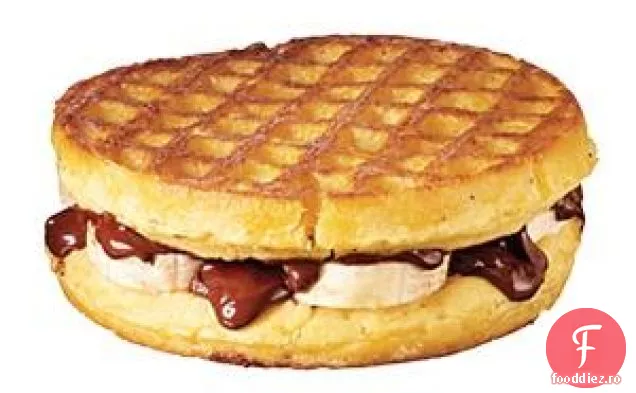 Panini De Vafe Cu Ciocolată Și Banane