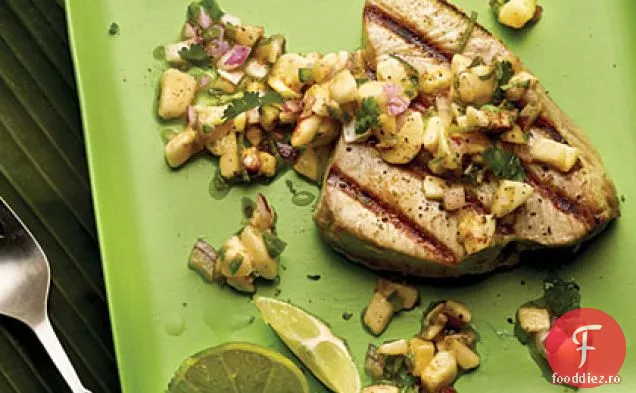 Fructe de mare la grătar cu Salsa de banane-Lime