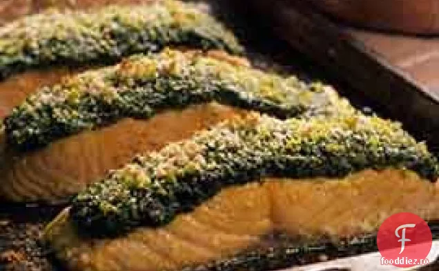 Somon cu crustă Pesto
