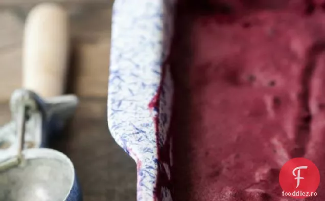 Înghețată De Zmeură Neagră Și Fasole De Vanilie