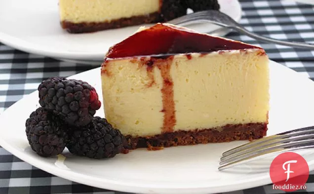 Cheesecake Cu Lămâie Cu Reducere Balsamică De Mure