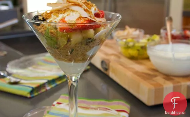 Kiwi / fructe de padure Parfait cu nucă de cocos prăjită
