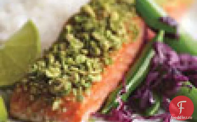 Somon wasabi crocant cu var