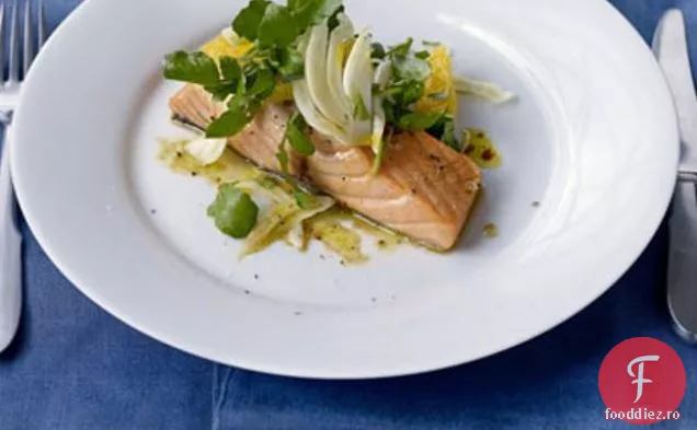 Somon Cu Fenicul Și Salată De Portocale