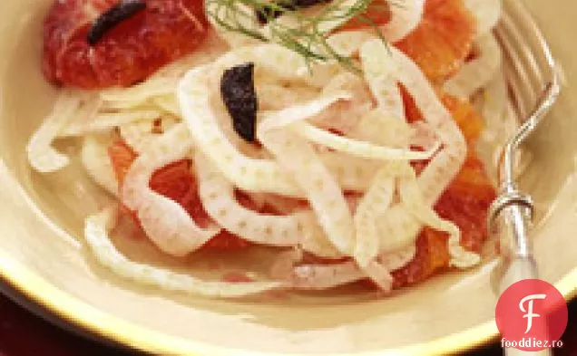Carpaccio De Fenicul Cu Portocale De Sânge Și Măsline Negre