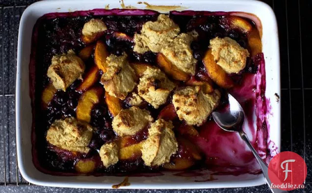 Peach Blueberry Cobbler
