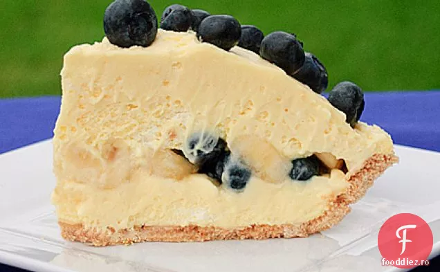 Plăcintă Cu Cremă De Banane Cu Afine