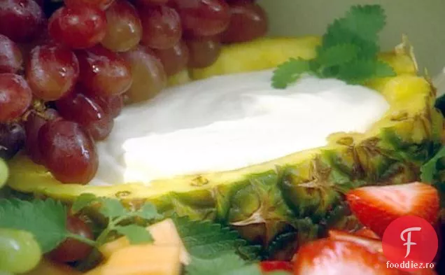 Tavă de fructe cu baie de fructe