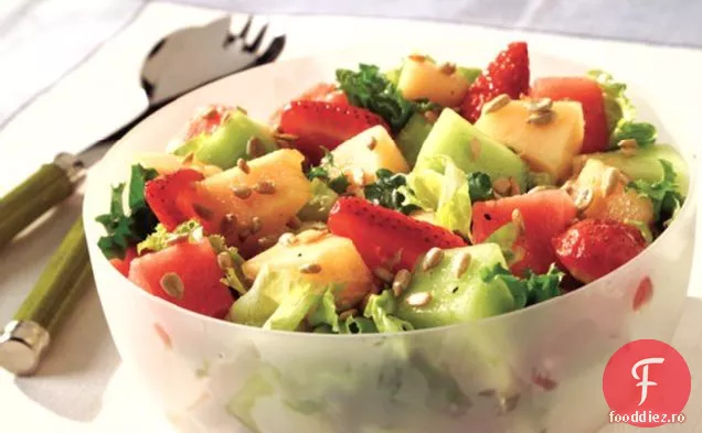 Salată de căpșuni și pepene galben
