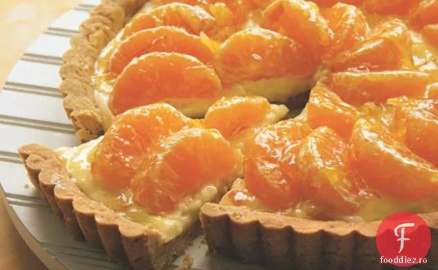 Tartă De Clementină Cu Ciocolată Albă - Crustă De Prăjituri De Macadamia
