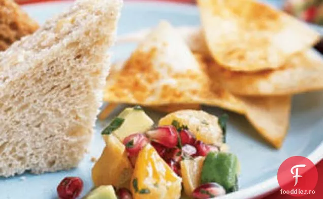 Salsa de rodie-Avocado cu chipsuri condimentate