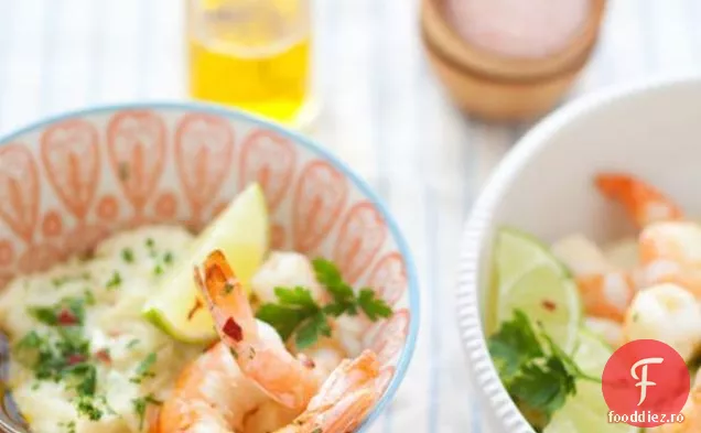 Creveți Cu Rădăcină De Pătrunjel Și Piure De Cartofi