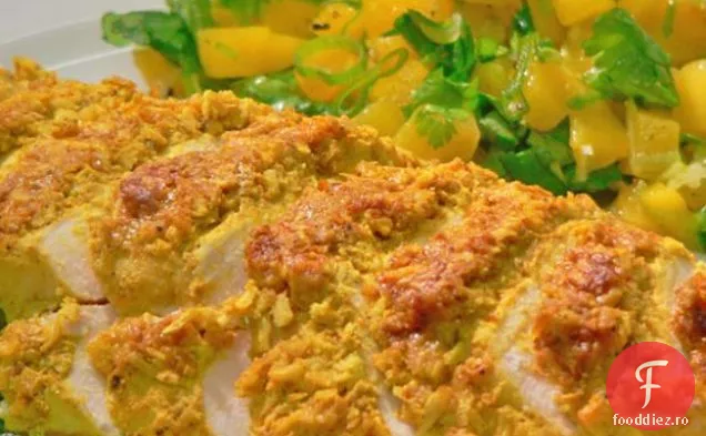 Pui De Nucă De Cocos Fără Lactate Cu Salsa De Mango