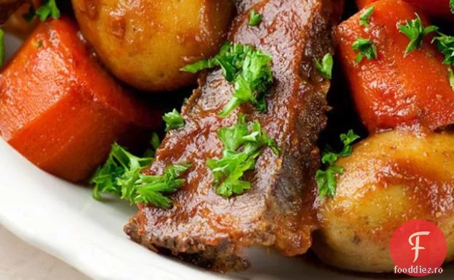 Piept lent-gătit în cafea și zahăr brun