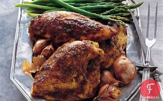 Piept de pui glazurat cu sos de cafea BBQ