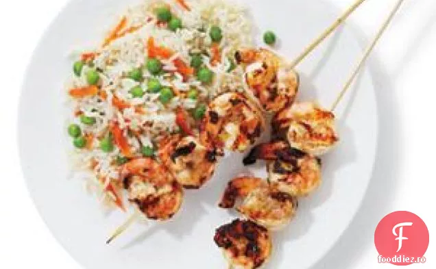 Creveți Tandoori Cu Orez Și Mazăre