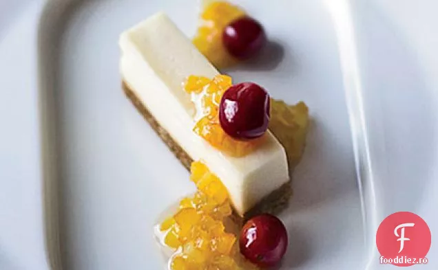 Cheesecake cu brânză de capră cu afine cu miere