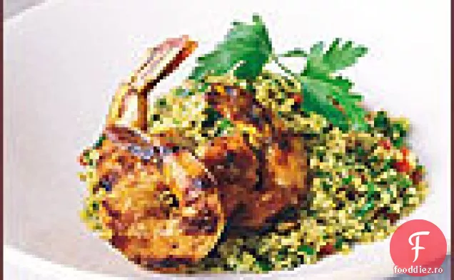 Creveți la grătar cu gem de roșii