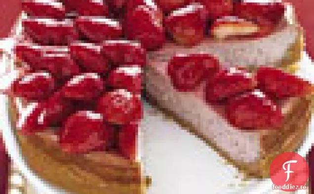 Cheesecake cu căpșuni-căpșuni