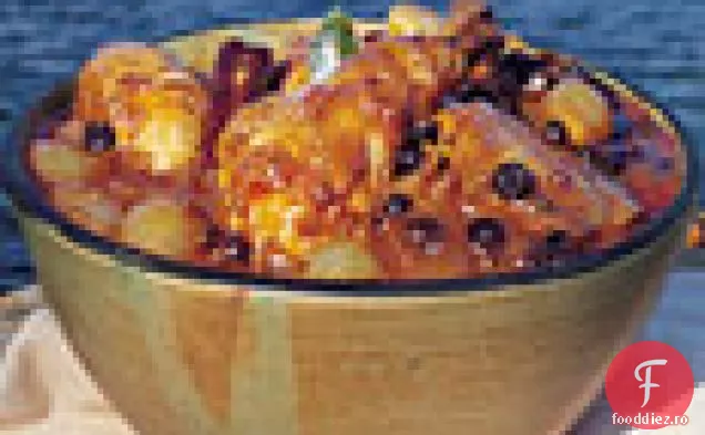 Tocană de pui, ceapă și stafide