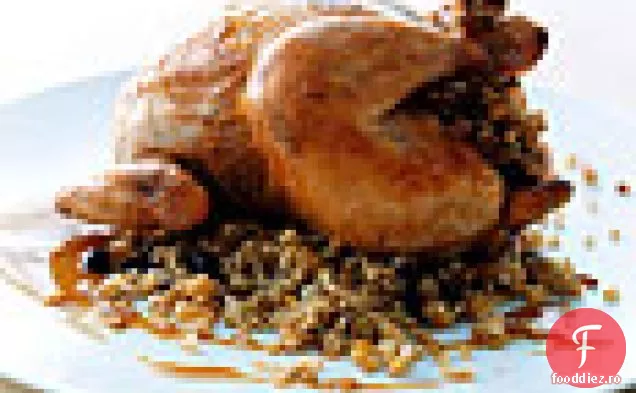 Poussins prăjite cu umplutură de grâu verde
